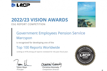 공무원연금공단 , LACP Vision Awards 금상 수상